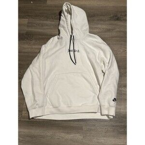Nike Just Do It Heavyweight Hoodie Size XL Pullover  White - CI9406-100